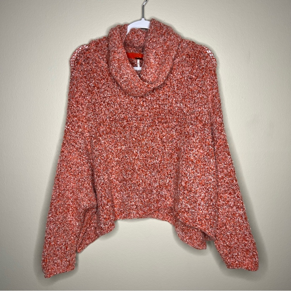 Free People BFF Soft Loop Knit Slouchy Cowl Neck Sweater - M